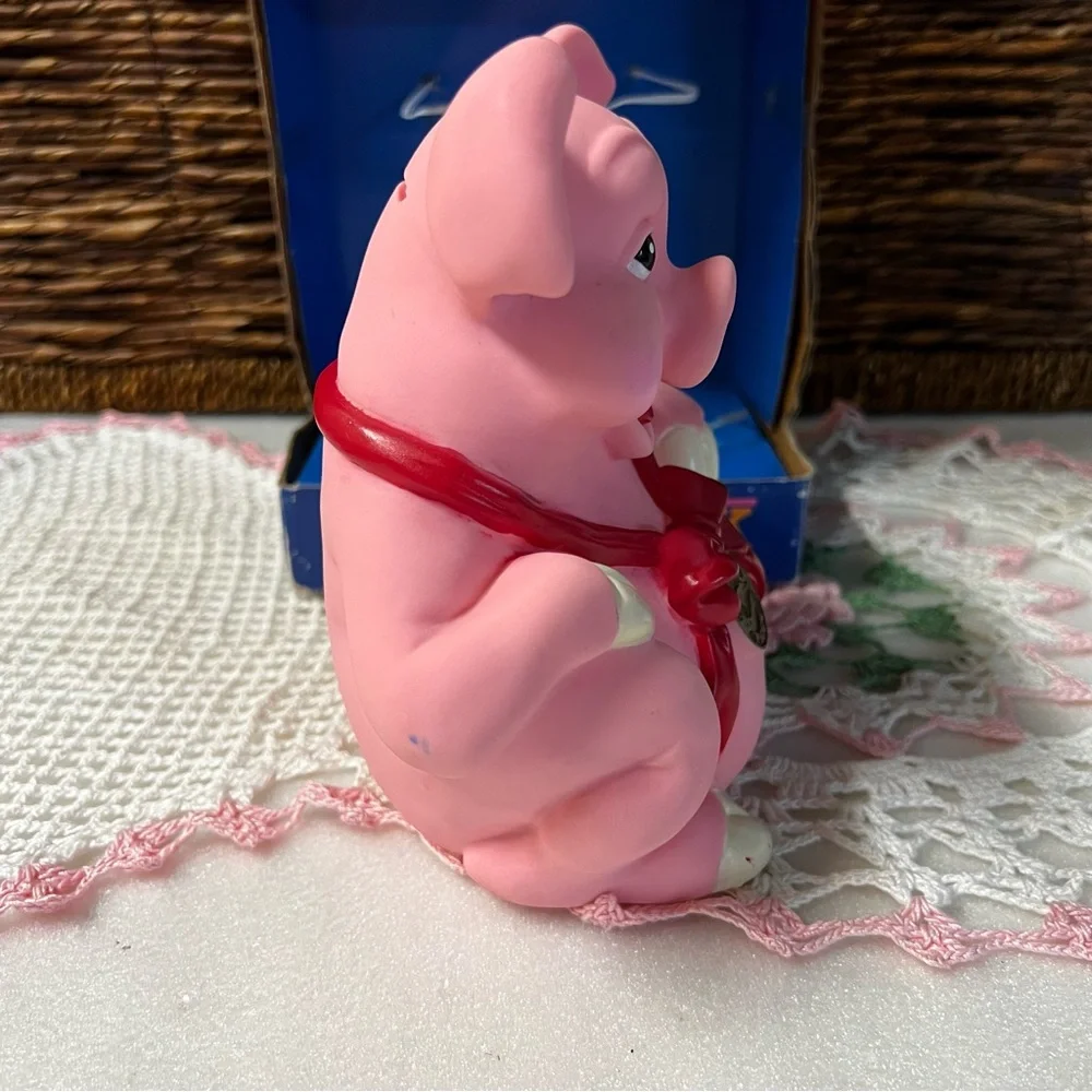 Vintage 1992 Happiness Express “This Silly Piggy” Pink Piggy Bank With Box